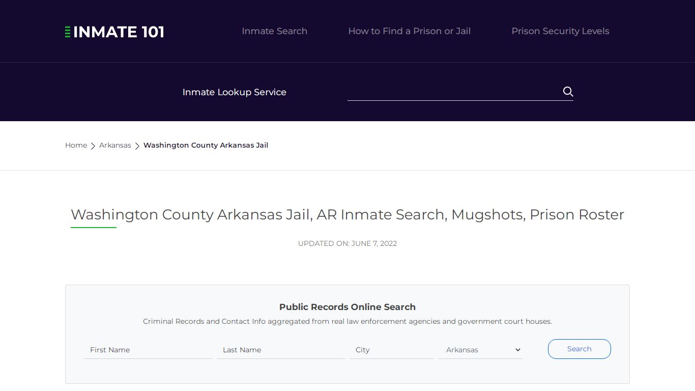 Washington County Arkansas Jail, AR Inmate Search ...